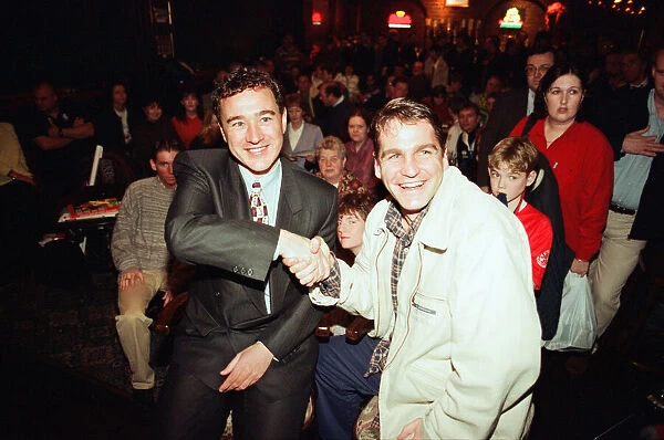 John Hendrie, Middlesbrough Football Player 1990-1996, pictured with Boro Chairman Steve