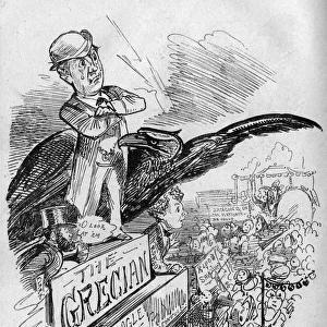 Caricature of George Conquest, theatre manager