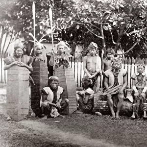Dayaks indigenous tribe Dutch East Indonesia, Indonesia