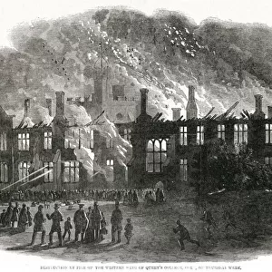 Destruction of Queens College, Cork, Ireland 1862