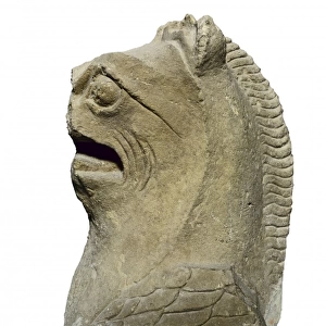 Griffin. 3rd BC. Iberian art. Sculpture on rock