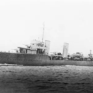 HMS Shakespeare, British destroyer at sea, WW1