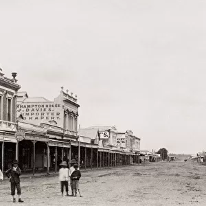 Main Street, Rockhampton, Australia, shops and pedestrians