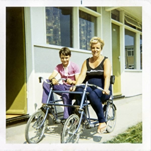 Mother and Son on a Quadricycle at a Holiday Camp