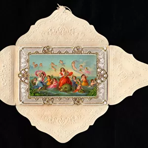 Mythological scene on a greetings card