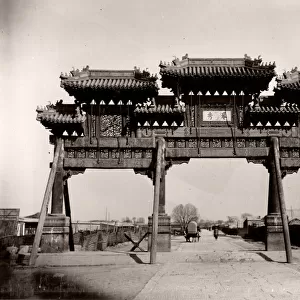 Pailou or paifang, arch, gate, China