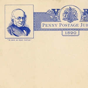 Penny Post Jubilee card - Sir Rowland Hill - 1890