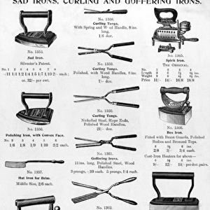 Sad irons, curling and goffering irons