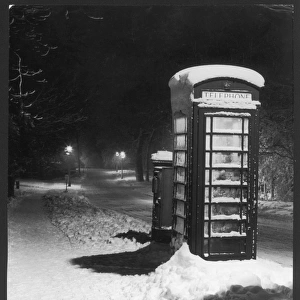 Telephone Kiosk in Snow
