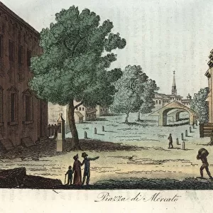 View of the market place in Philadelphia