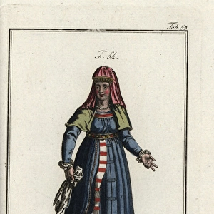 Woman of Alsace, with her purse hanging