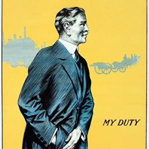WWI Poster, Back Them Up, Invest in the War Loan