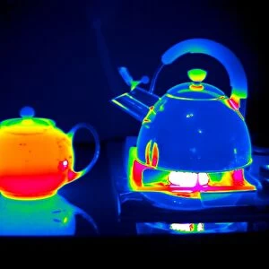 Kettle and teapot, thermogram