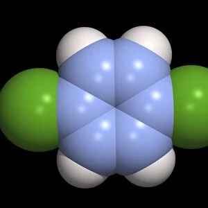 Paradichlorobenzene pesticide molecule