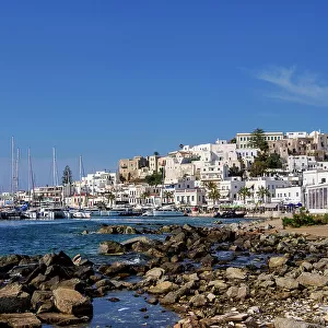 Chora Waterfront, Naxos City, Naxos Island, Cyclades, Greek Islands, Greece, Europe