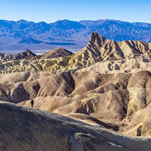 Colourful sandstone formations, Zabriskie Point, Death Valley, California, United States of America, North America