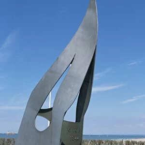 Flame monument, Ouistreham, Calvados, Normandy, France, Europe