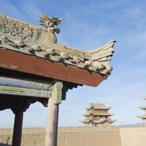 Ming dynasty Jiayuguan Fort dating from 1372 in the Hexi Corridor, Gansu Province