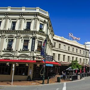 The Octagon town center of Dunedin, Otago, South Island, New Zealand, Pacific
