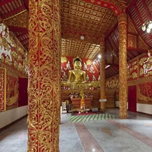 Prayer hall of Wat Phra That Lampang Luang Buddhist temple, Lampang, Northern Thailand, Thailand, Southeast Asia, Asia