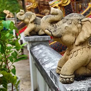 Elephant statue at Wat Lam Chang Temple in Chiang Mai, Thailand
