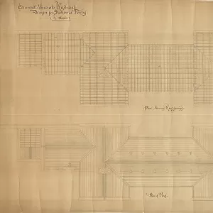 Cornwall Mineral Railway - Plan of Roofing and Roof Framing at Fowey