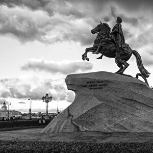 Bronze Horseman, a monument to the Peter the Great on the Senatskaia Ploshchad