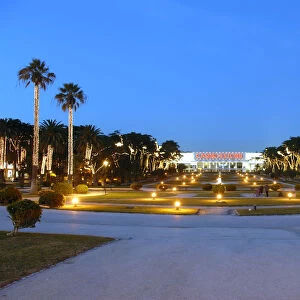 The Casino Estoril gardens at dusk. Estoril, Portugal