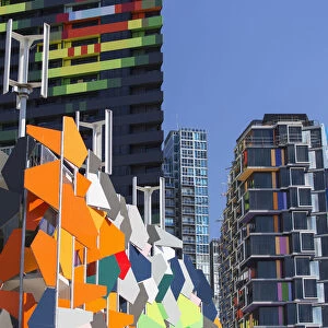 Colourful apartment blocks, Melbourne, Victoria, Australia