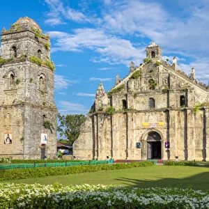 The facade and bell tower of Paoay Church (Saint Augustine Church), Paoay