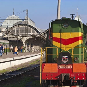 Russia, St Petersburg, Train at St Petersburg Railway Station