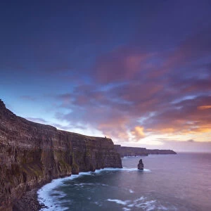 Sunset Cliff of Moher, County Clare, Ireland