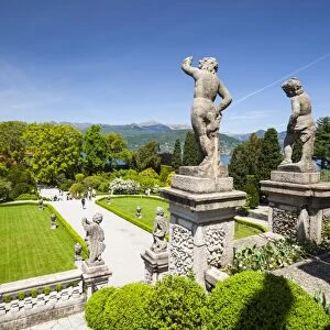 The wonderfully ornate Baroque gardens of the Teatro Massimo, Isola Bella, Lake Maggiore