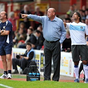 Andy Thorn and Richard Shaw Giving Instructions: Coventry City's Pre-Season Preparation at Accrington Stanley's Crown Ground