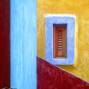 Mexico, Costalegre. Colorful hotel walls. Credit as: Jim Nilsen / Jaynes Gallery / DanitaDelimont