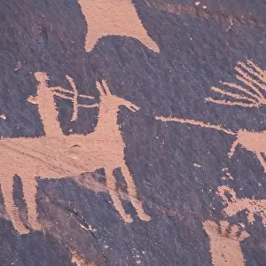 Newspaper Rock, S. P. UT Near Monticello. Petroglyphs