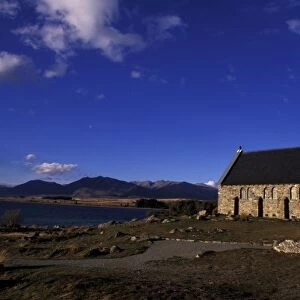 Oceania, New Zealand, South Island, Mckenzie, Lake Tekapo. Church of Good Shepard