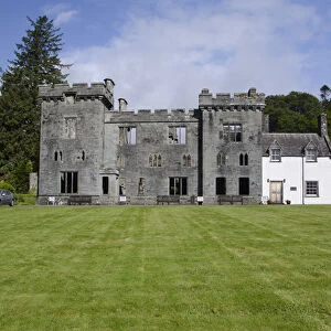 Scotland, Inner Hebrides, Isle of Skye, Armadale Castle & Gardens, ruins of Clan Donald house