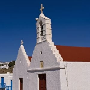 A typical whitewashed church, Myconos, Greece