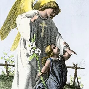 Guardian angel and a child