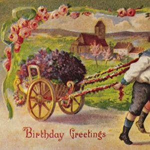AMERICAN BIRTHDAY CARD. Late 19th century