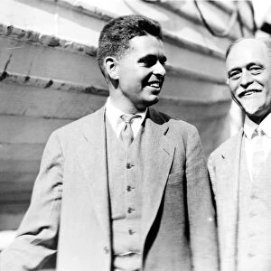 IRVING FISHER (1867-1947). American economist. Photographed with his son, Irving Norton Fisher