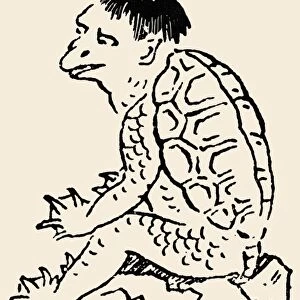 Kappa, a mischievous water imp of Japanese folklore, part tortoise, part monkey