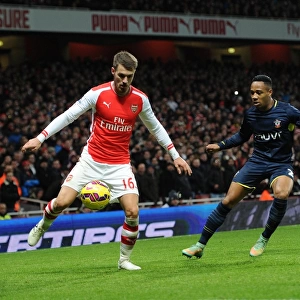 Aaron Ramsey (Arsenal) Nathaniel Clyne (Southampton). Arsenal 1: 0 Southampton. Barclays