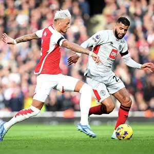Arsenal vs Sheffield United: Ben White in Action at the Emirates Stadium (2023-24 Premier League)