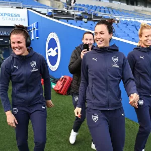 Arsenal Women: Katrine Veje, Viki Schnaderbeck, and Janni Arnth Prepare for Brighton Match