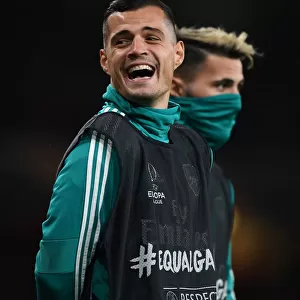 Arsenal's Xhaka Substitution: A Moment from the Arsenal vs Standard Liege UEFA Europa League Match, 2019-20