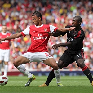 Marouane Chamakh (Arsenal) Clarence Seedorf (Milan). Arsenal 1: 1 AC Milan