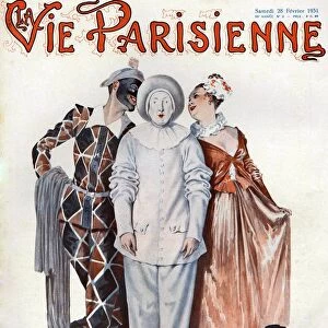 La Vie Parisienne 1931 1930s France cc mimes clowns masks fancy dress masquerade