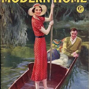 Modern Home 1930s UK punting boats on the rivers magazines